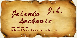 Jelenko Lacković vizit kartica